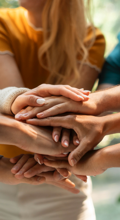 Hands together