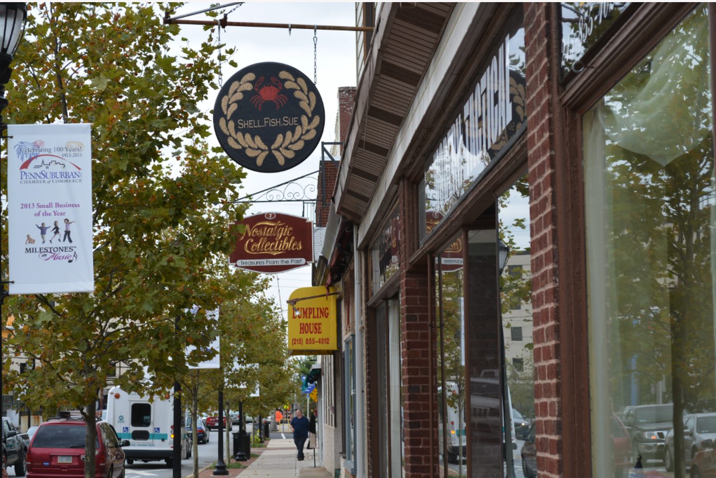 Shops along Main Street in downtown Lansdale